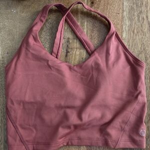 Gilly Hicks Mauve Cross-Strap Sports Bra